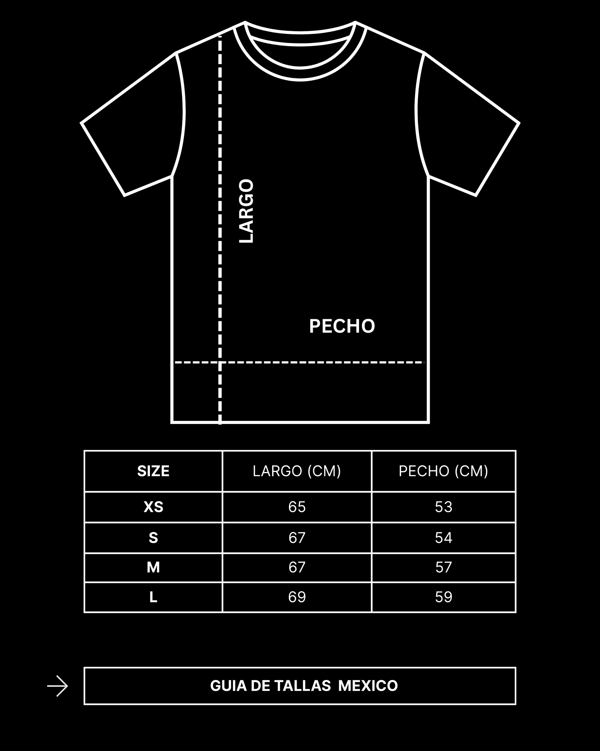 Guia De Tallas Mexico